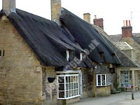 Thatched buildings on
