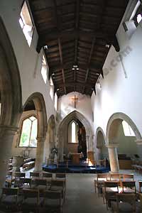 The modern Interior of  St Mary the Virgin in Charlbury
