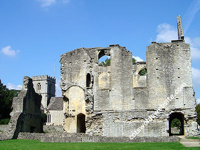The remains of Minster Lovell Hall. You can also see St. Kenelm's Church in the background