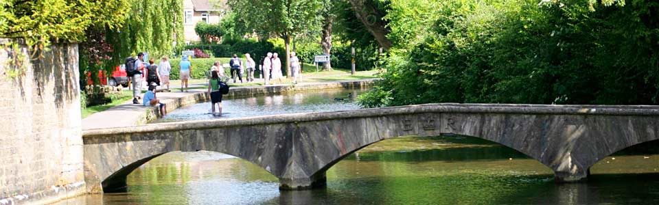 One of the many low bridges in Bourton on the Water