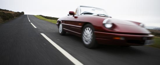 Our beautiful drop-top Alfa Spider