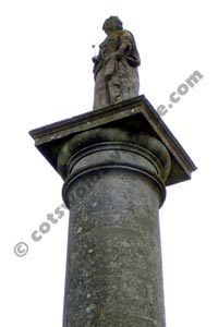 Close-up of the statue in Cirencester Park